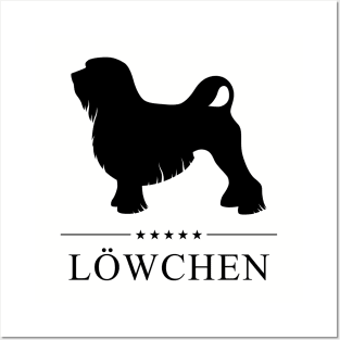 Lowchen Black Silhouette Posters and Art